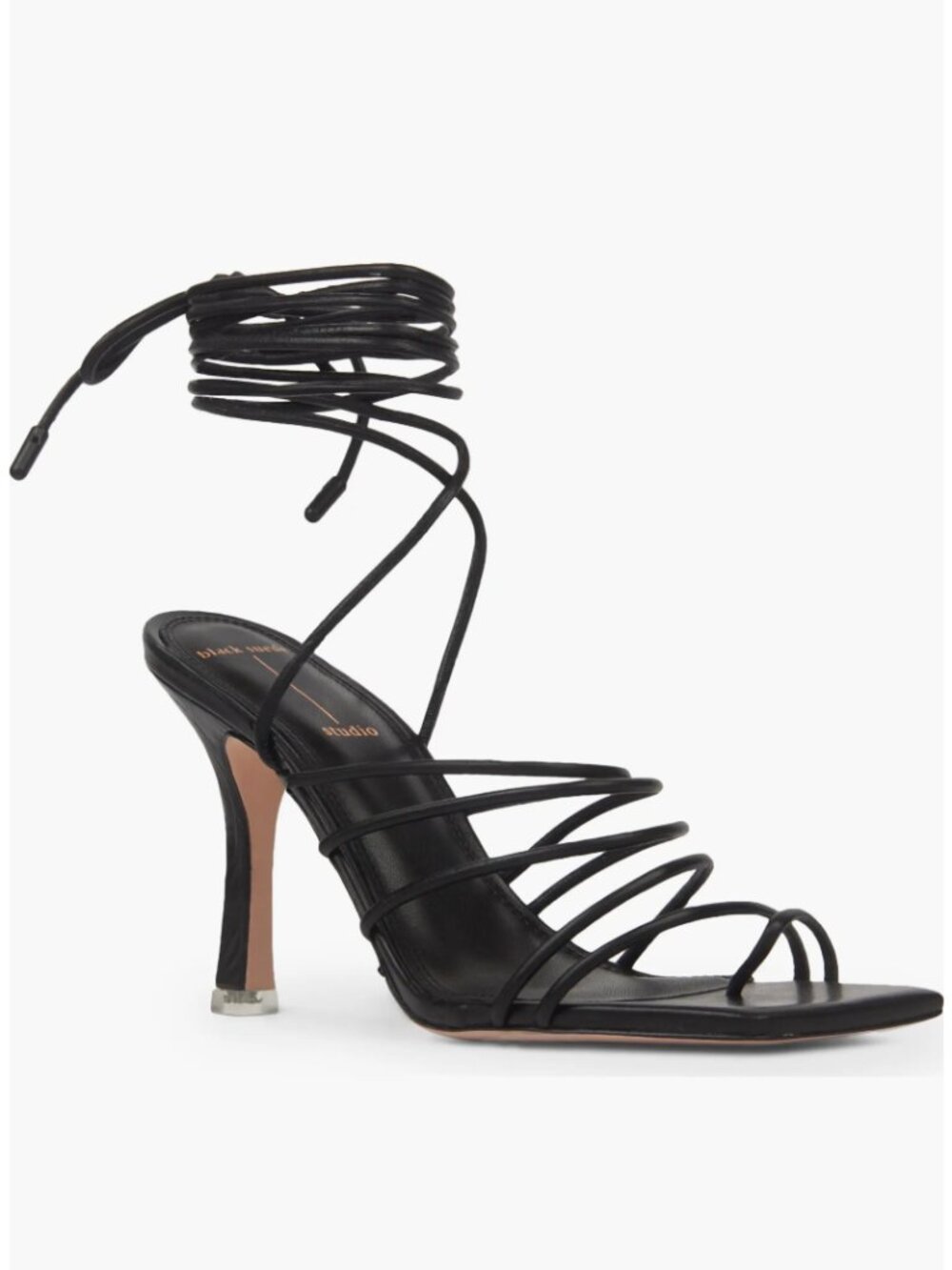 BLACK SUEDE STUDIO Made in Brazil  Leather Luisa Ankle Tie Sandal Sz. 9